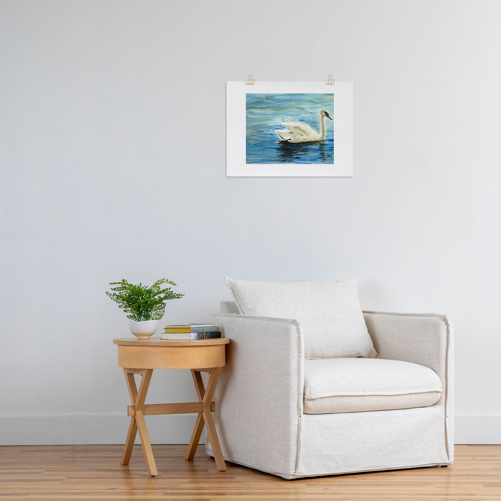 Seleneli_art swan I Art Print