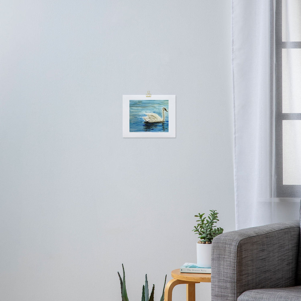 Seleneli_art swan I Art Print