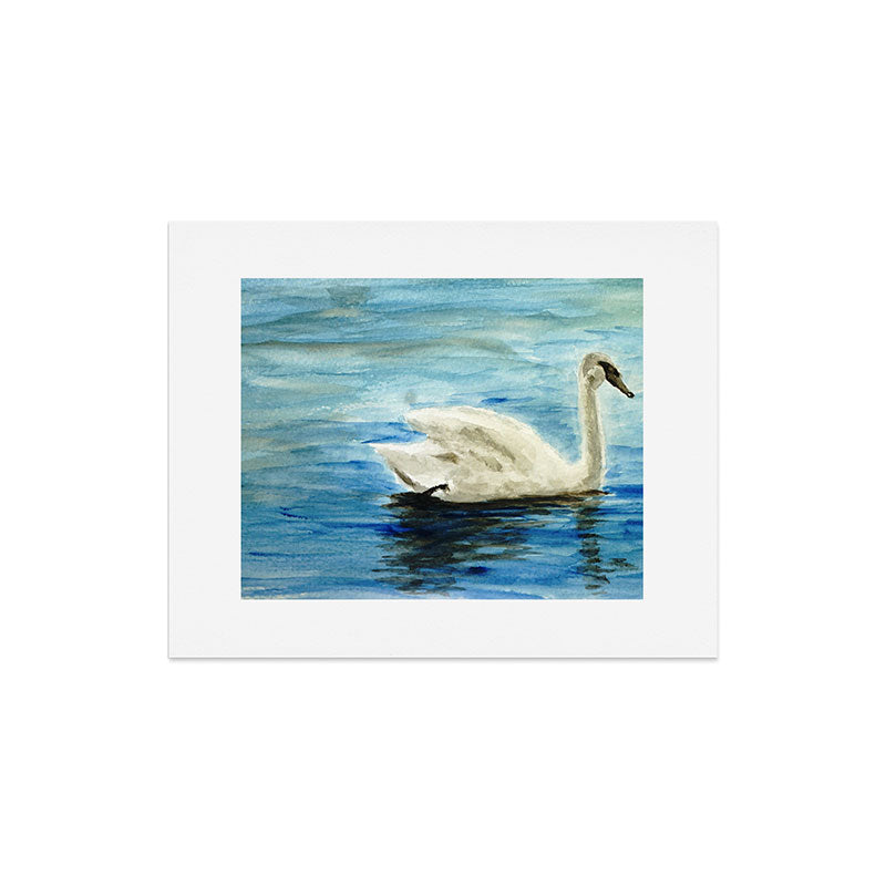Seleneli_art swan I Art Print