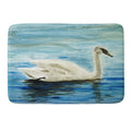 Seleneli_art swan I Memory Foam Bath Mat