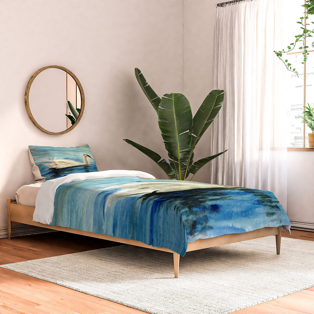 Seleneli_art swan I Comforter