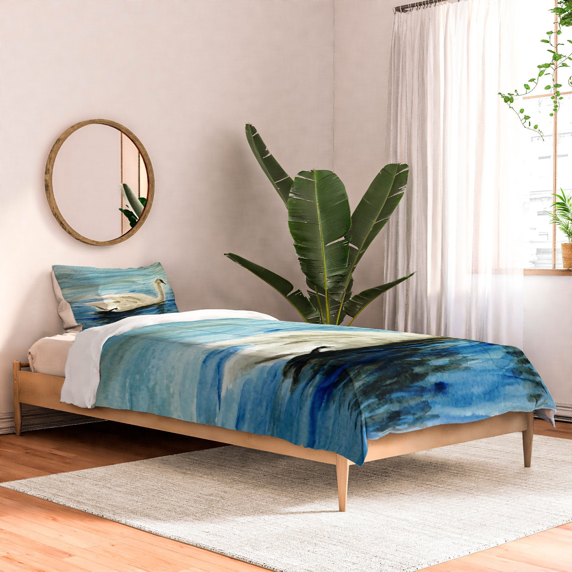 Seleneli_art swan I Comforter