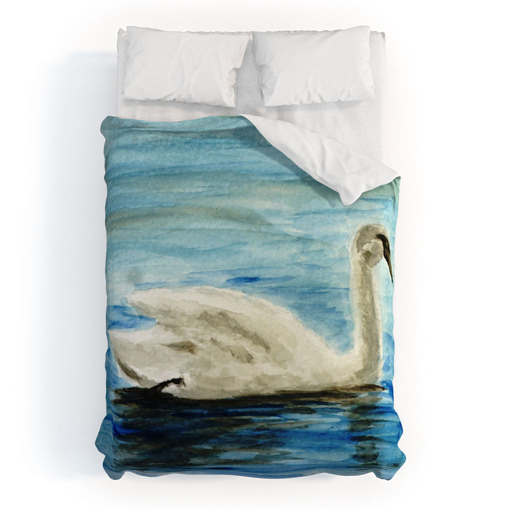 Seleneli_art swan I Duvet Cover