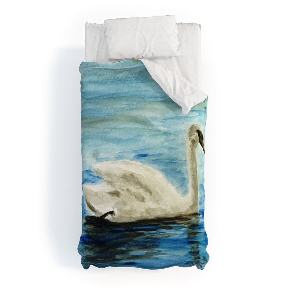 Seleneli_art swan I Duvet Cover