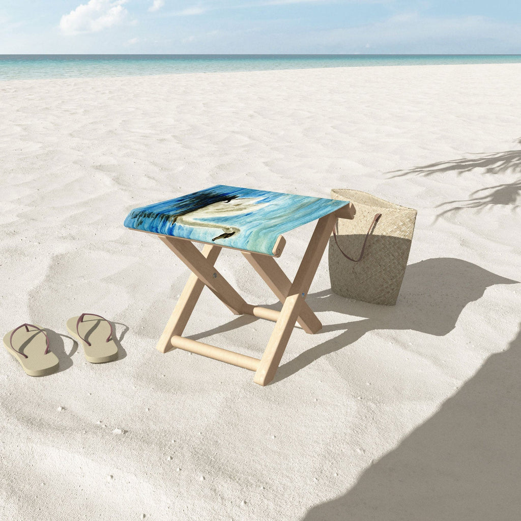 Seleneli_art swan I Folding Stool