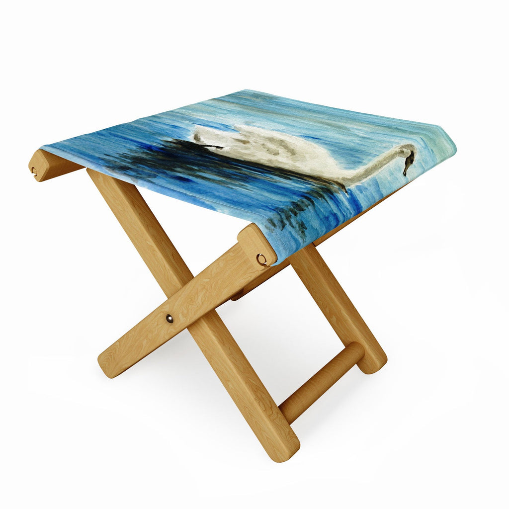 Seleneli_art swan I Folding Stool