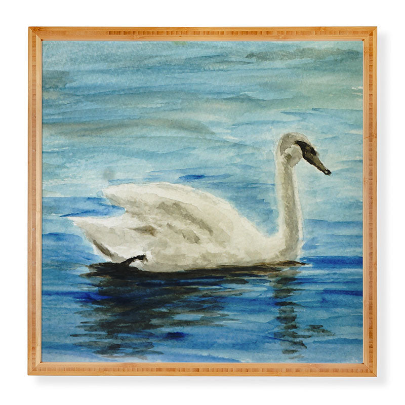 Seleneli_art swan I Framed Wall Art