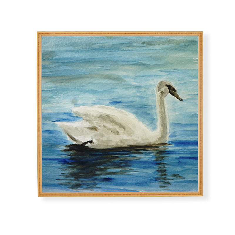 Seleneli_art swan I Framed Wall Art