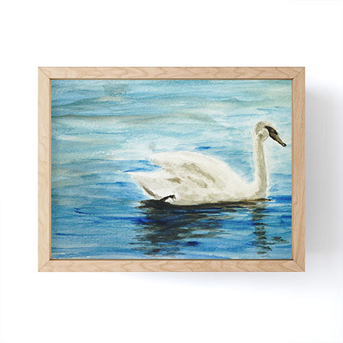 Seleneli_art swan I Framed Mini Art Print