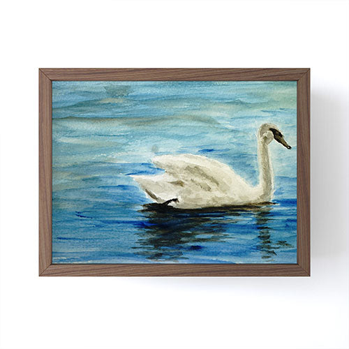 Seleneli_art swan I Framed Mini Art Print