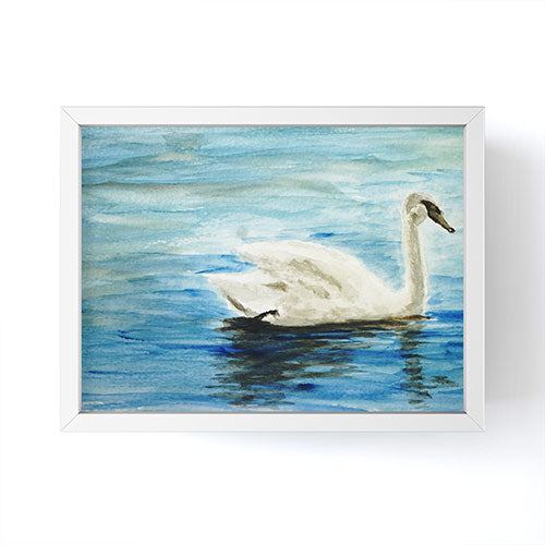Seleneli_art swan I Framed Mini Art Print