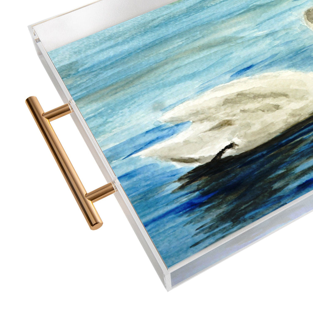 Seleneli_art swan I Acrylic Tray