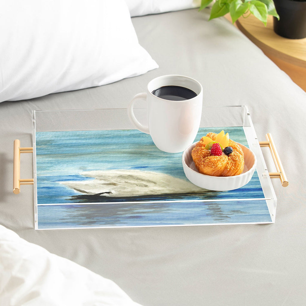 Seleneli_art swan I Acrylic Tray