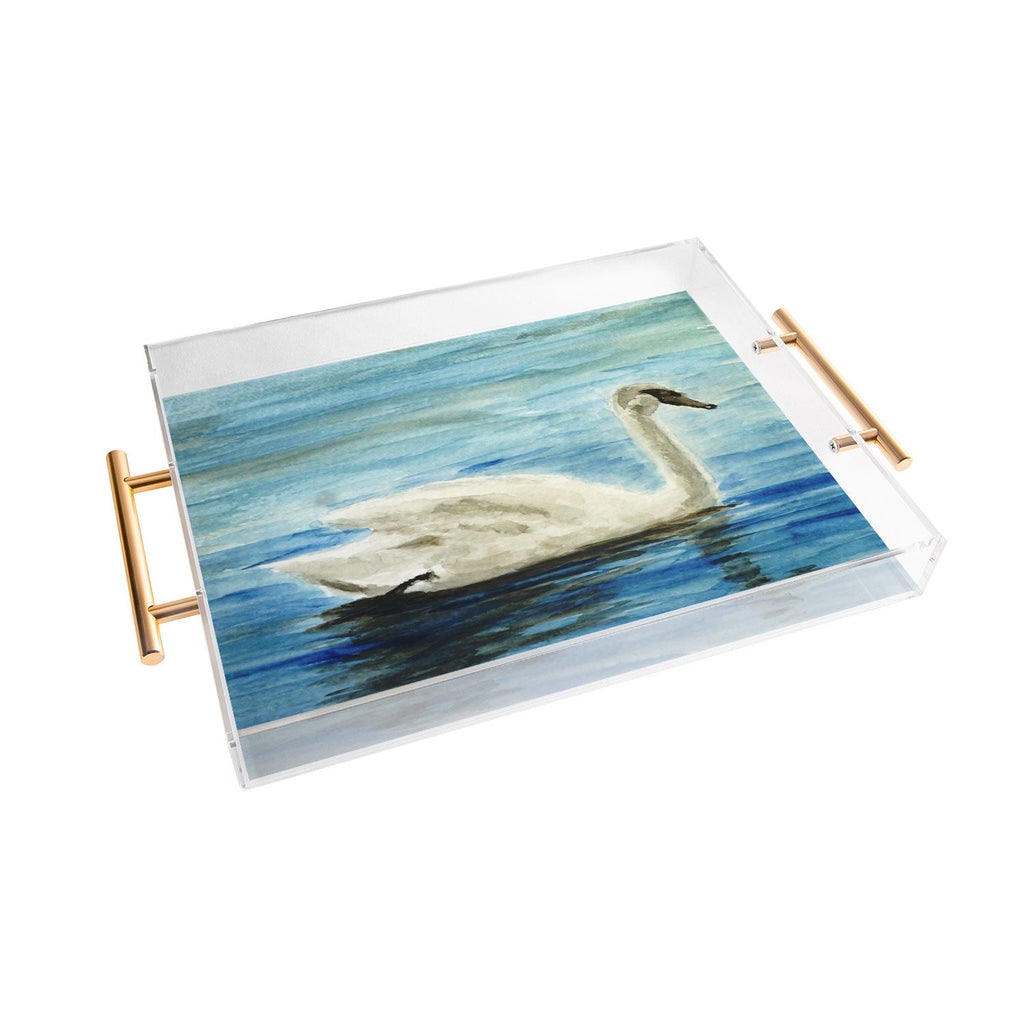 Seleneli_art swan I Acrylic Tray