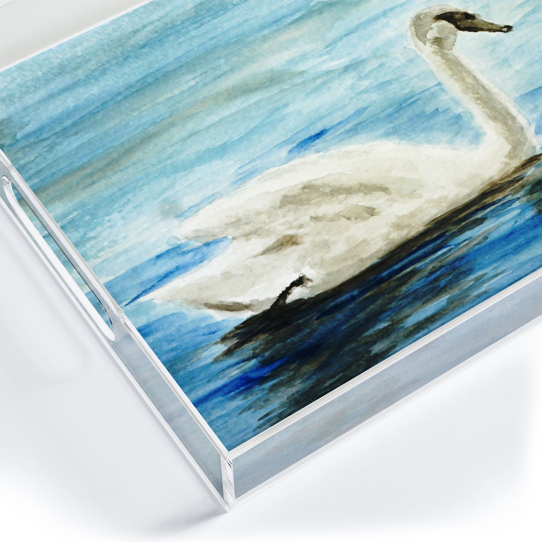 Seleneli_art swan I Acrylic Tray