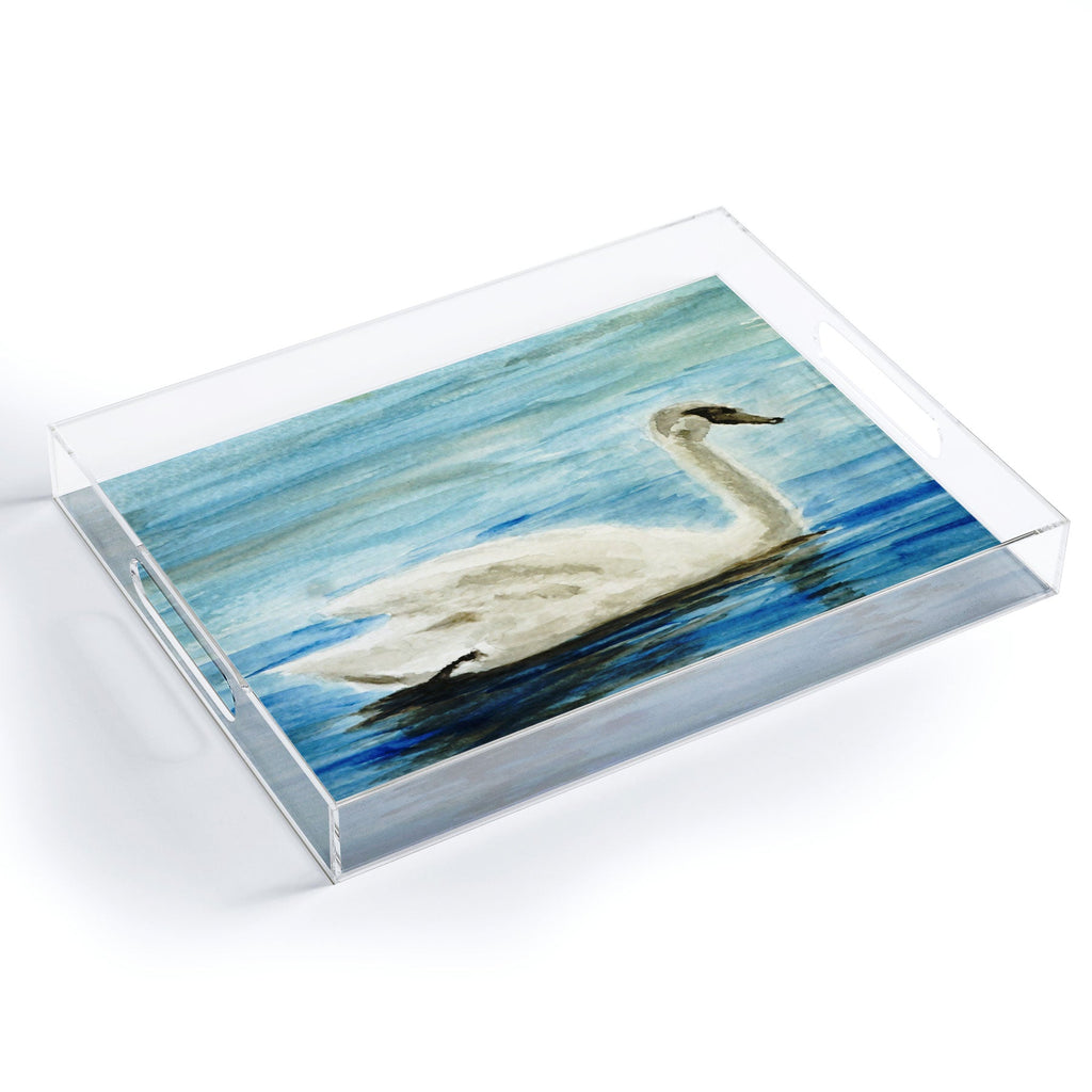 Seleneli_art swan I Acrylic Tray