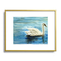 Seleneli_art swan I Metal Framed Art Print