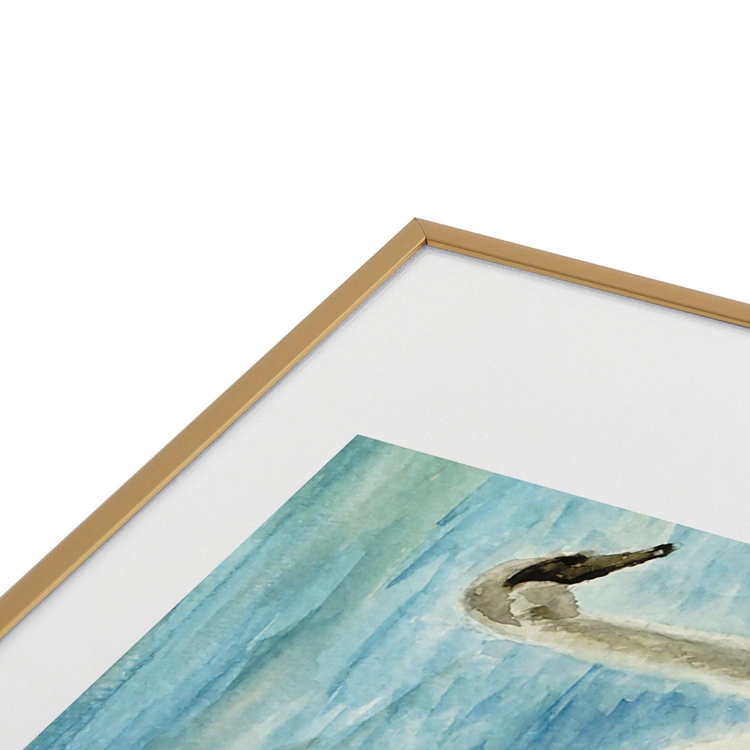 Seleneli_art swan I Metal Framed Art Print