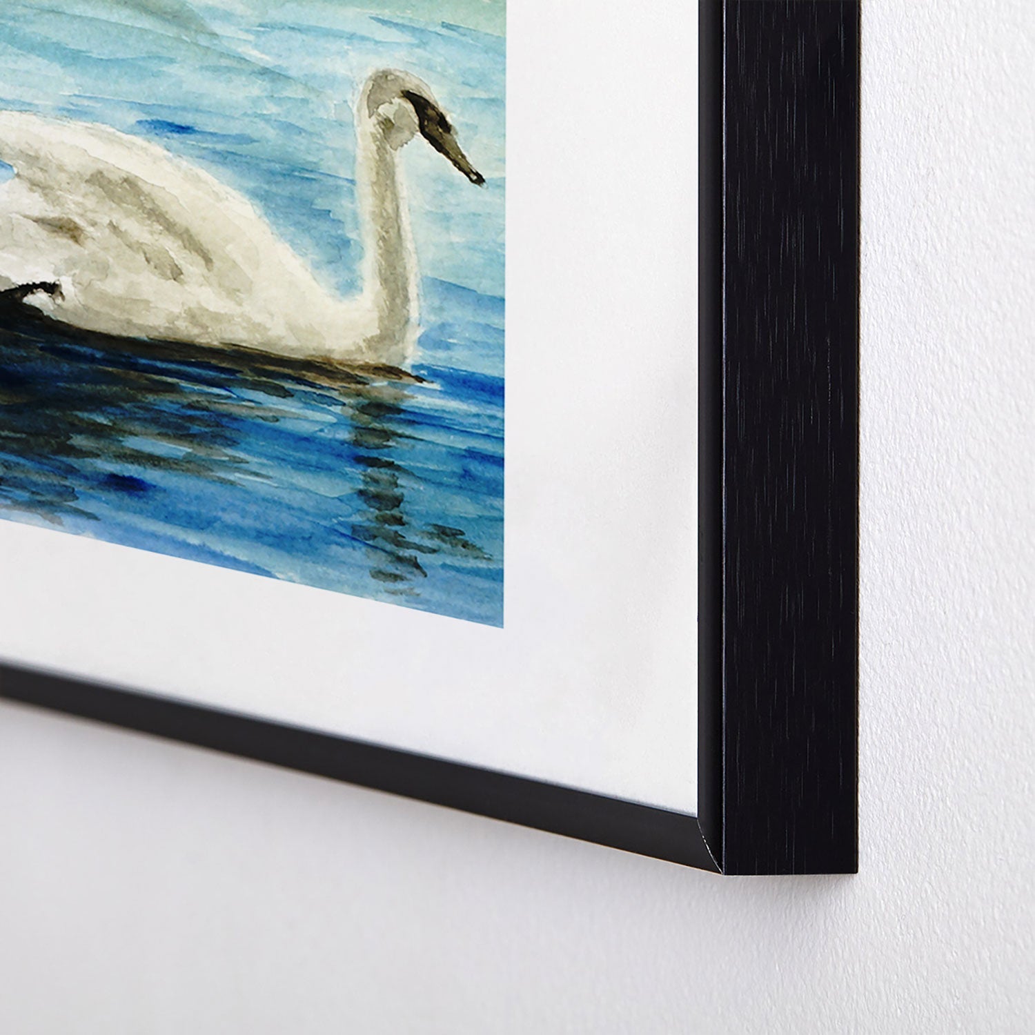 Seleneli_art swan I Metal Framed Art Print