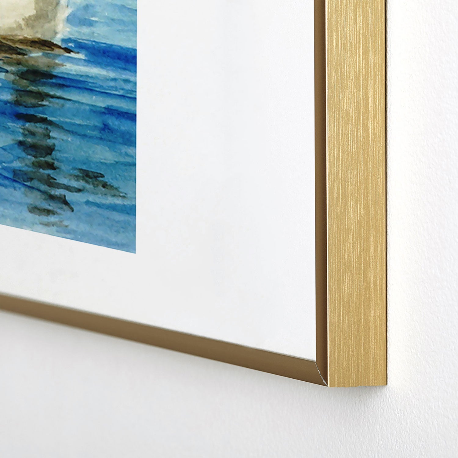 Seleneli_art swan I Metal Framed Art Print