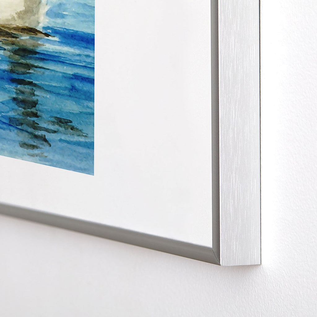 Seleneli_art swan I Metal Framed Art Print