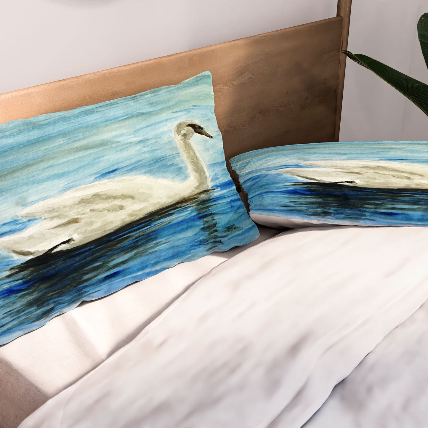Seleneli_art swan I Pillow Shams