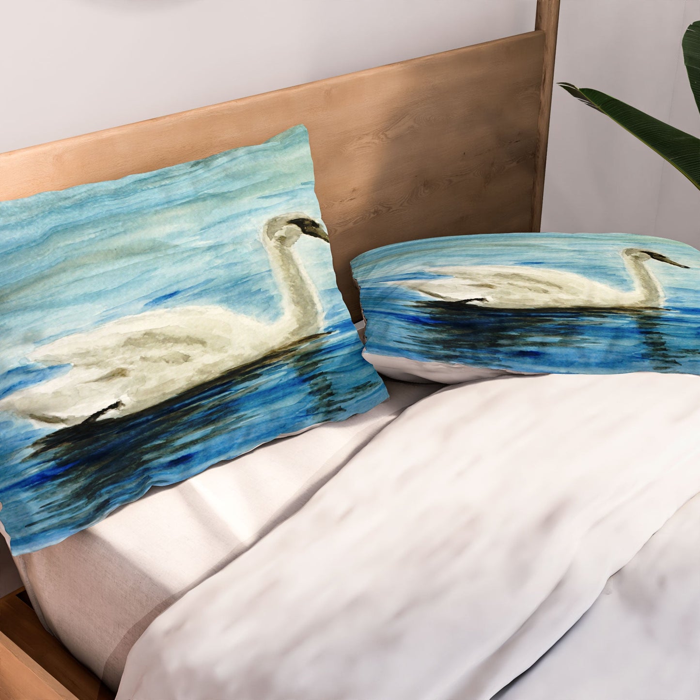 Seleneli_art swan I Pillow Shams