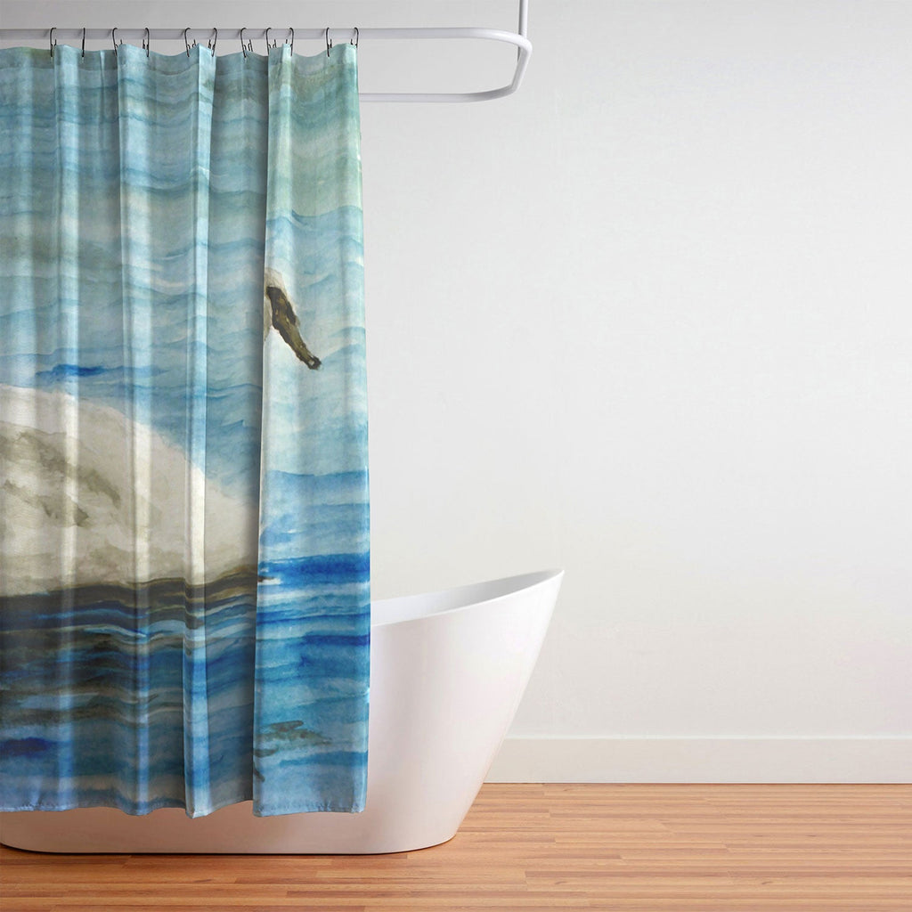 Seleneli_art swan I Shower Curtain