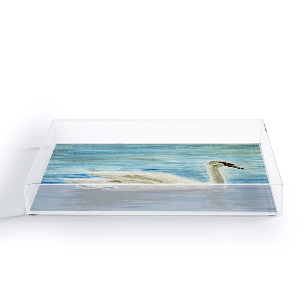Seleneli_art swan I Acrylic Tray