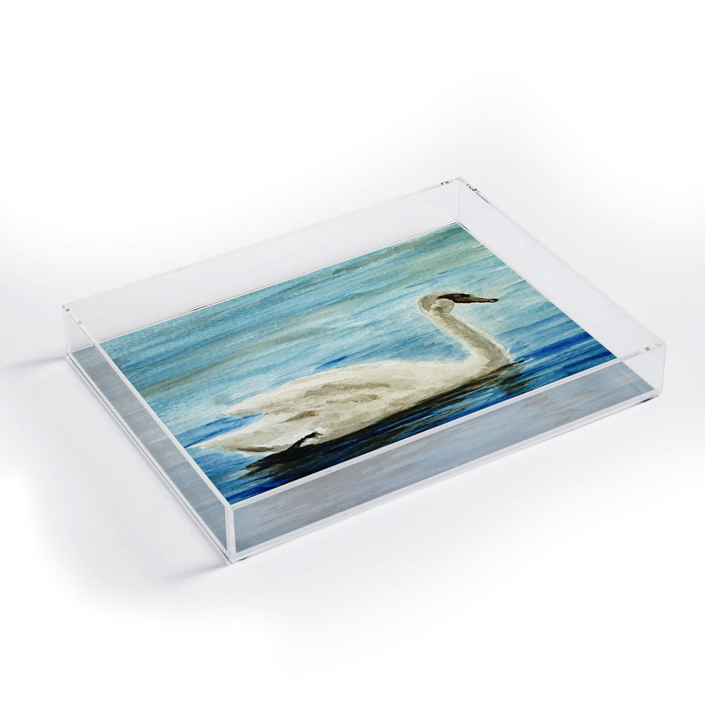 Seleneli_art swan I Acrylic Tray