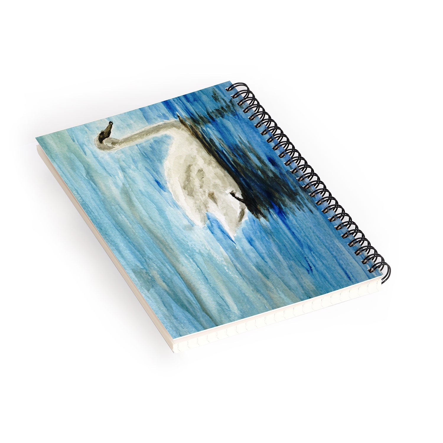 Seleneli_art swan I Spiral Notebook