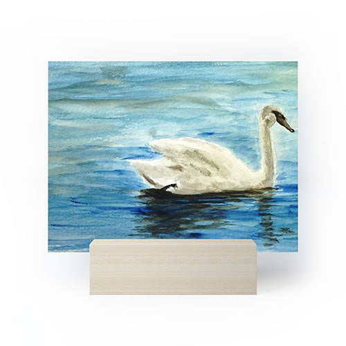 Seleneli_art swan I Mini Art Print