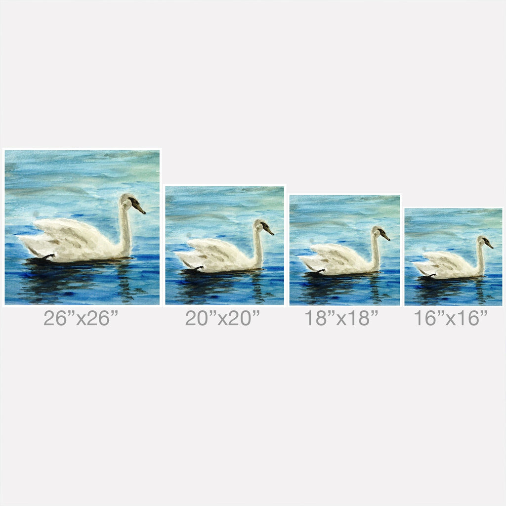 Seleneli_art swan I Outdoor Throw Pillow