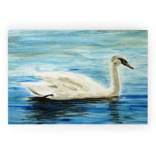 Seleneli_art swan I Welcome Mat