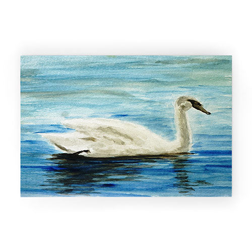 Seleneli_art swan I Welcome Mat
