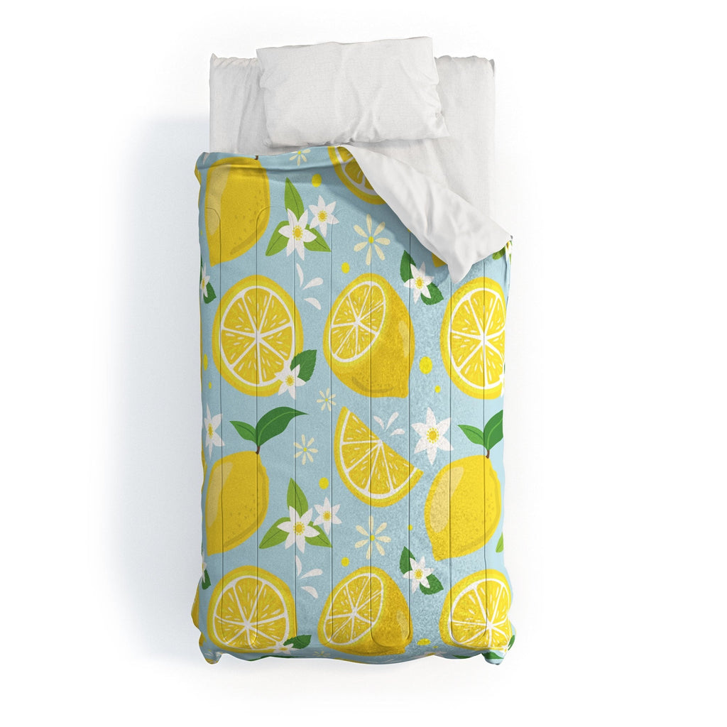 Design by Spark Lemony Fresh Florals Comforter