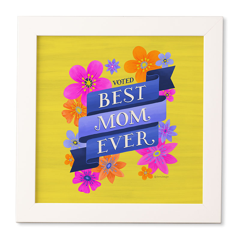 Seta Zakian Best Mom Ever Framed Wall Art