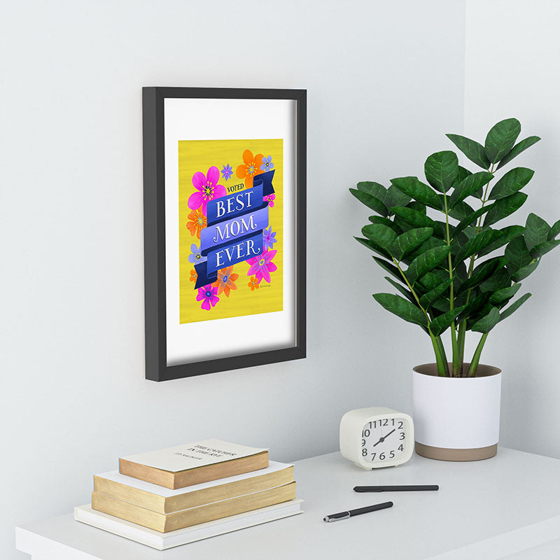 Seta Zakian Best Mom Ever Recessed Framing Rectangle