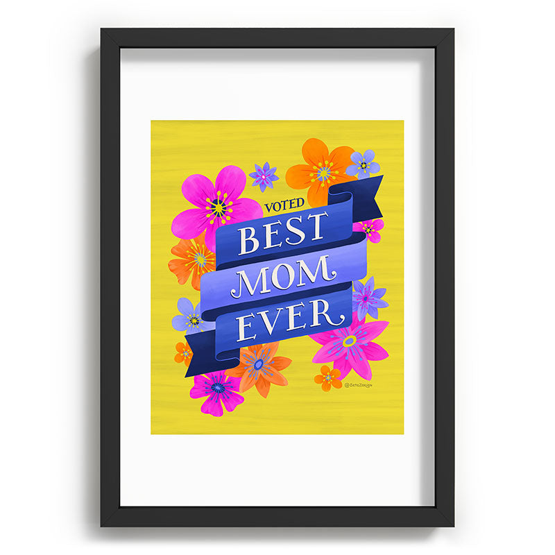 Seta Zakian Best Mom Ever Recessed Framing Rectangle
