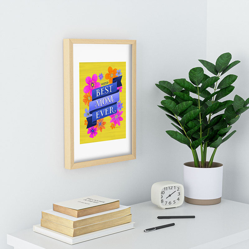 Seta Zakian Best Mom Ever Recessed Framing Rectangle