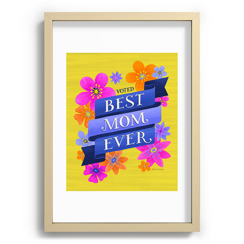 Seta Zakian Best Mom Ever Recessed Framing Rectangle
