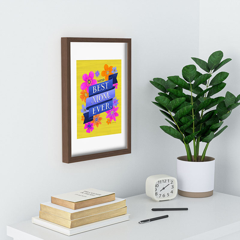 Seta Zakian Best Mom Ever Recessed Framing Rectangle