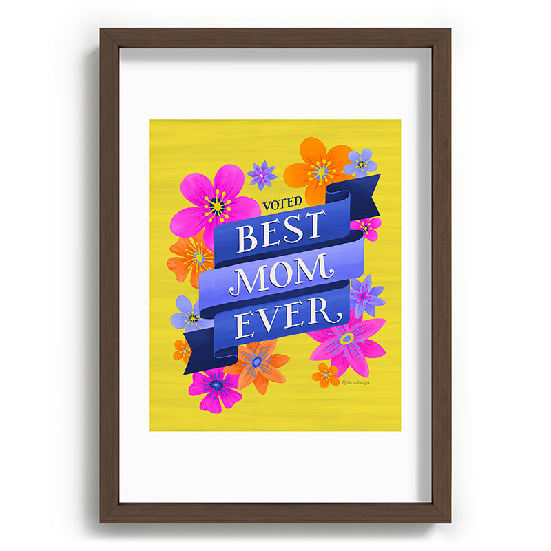 Seta Zakian Best Mom Ever Recessed Framing Rectangle