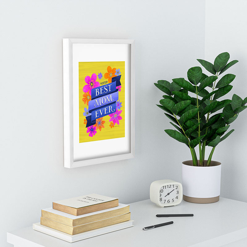 Seta Zakian Best Mom Ever Recessed Framing Rectangle