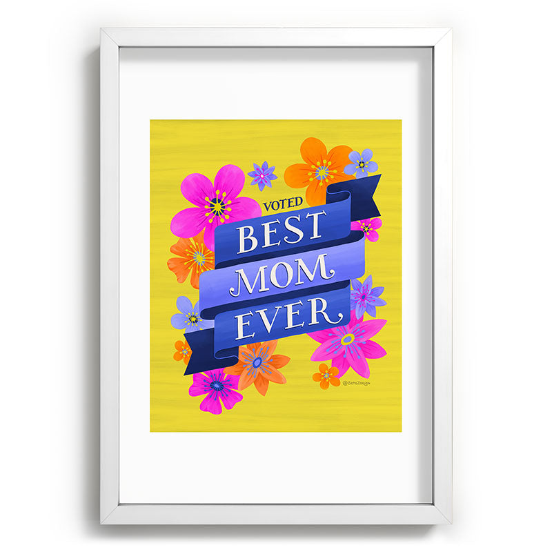 Seta Zakian Best Mom Ever Recessed Framing Rectangle