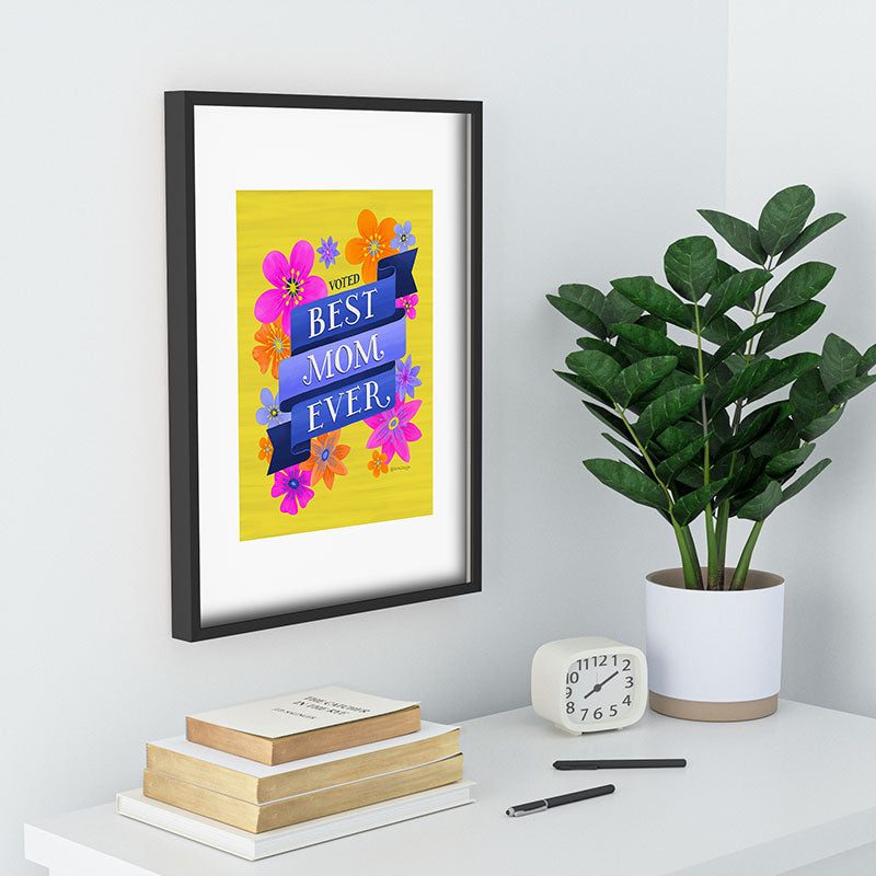 Seta Zakian Best Mom Ever Recessed Framing Rectangle