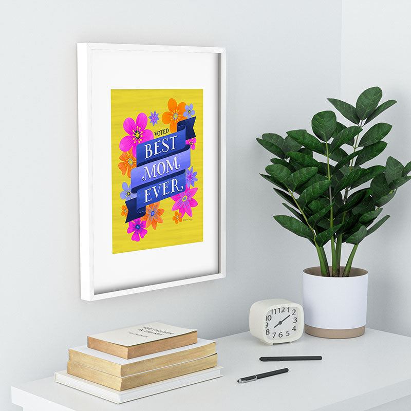 Seta Zakian Best Mom Ever Recessed Framing Rectangle