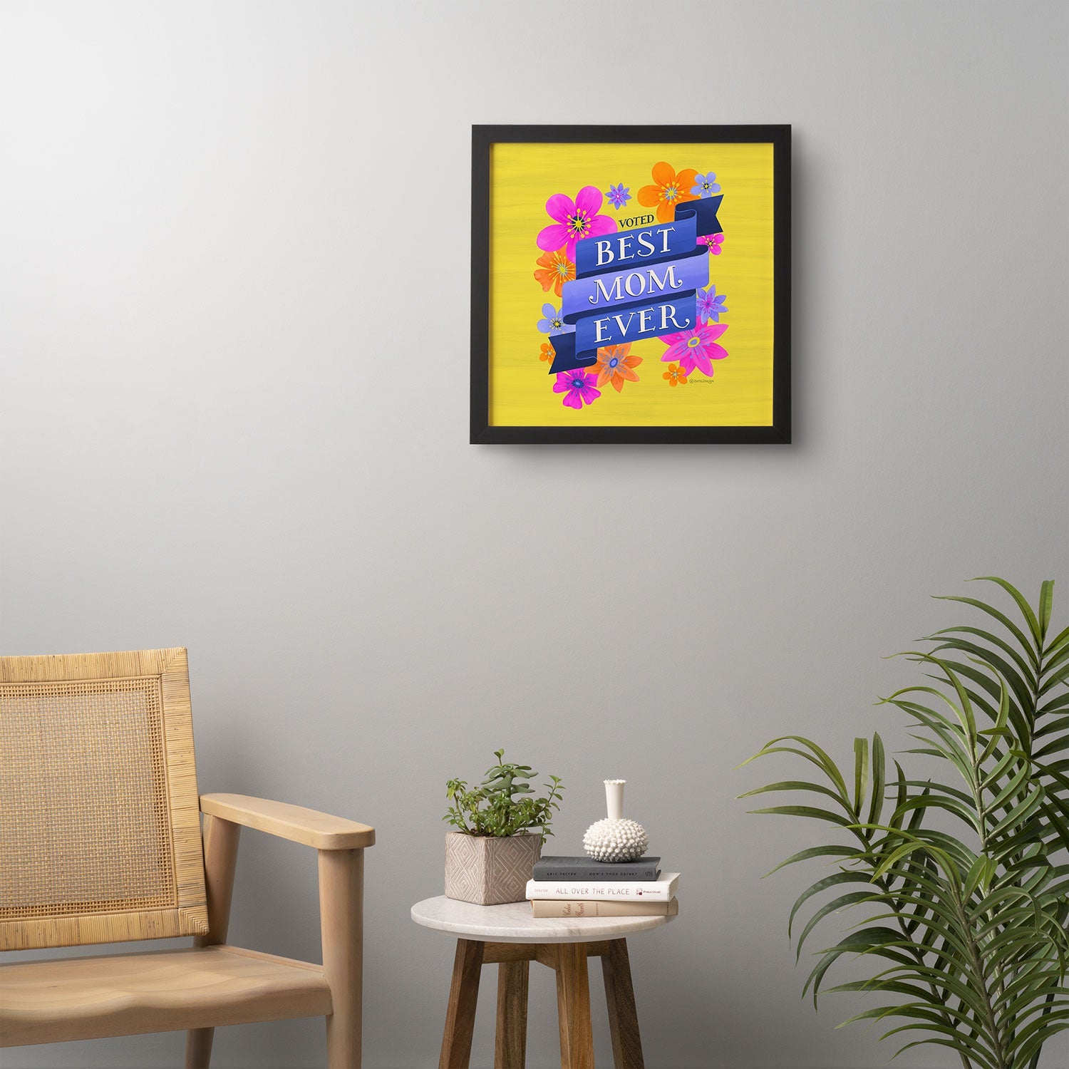 Seta Zakian Best Mom Ever Framed Wall Art