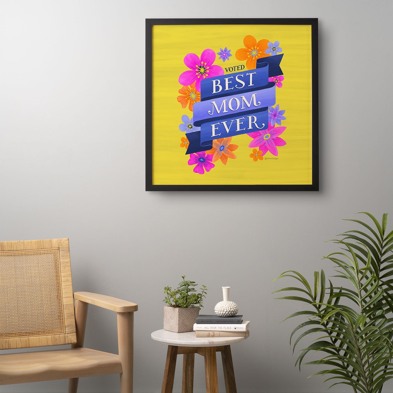Seta Zakian Best Mom Ever Framed Wall Art