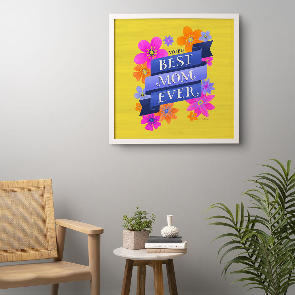 Seta Zakian Best Mom Ever Framed Wall Art